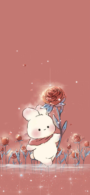 复古红玫瑰小兔子 画师:Honey果酱
