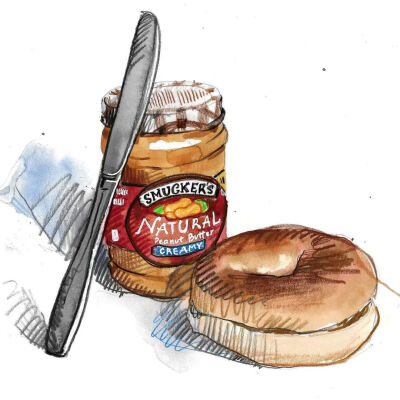 水彩|水彩零食 食物 水彩单品绘画tmlnkv
