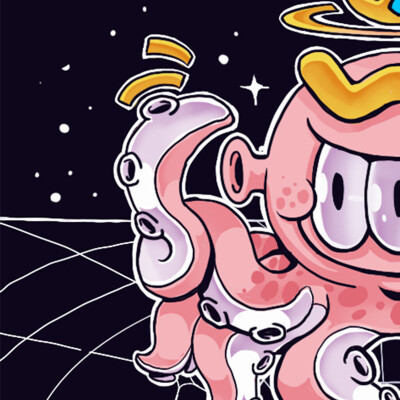 原创插画·数藏分享｜觉醒银河·漫游四海
章鱼星人是银河星球中的超智慧生物, 他们已经跨越次元,能在多元空间中自由穿梭。