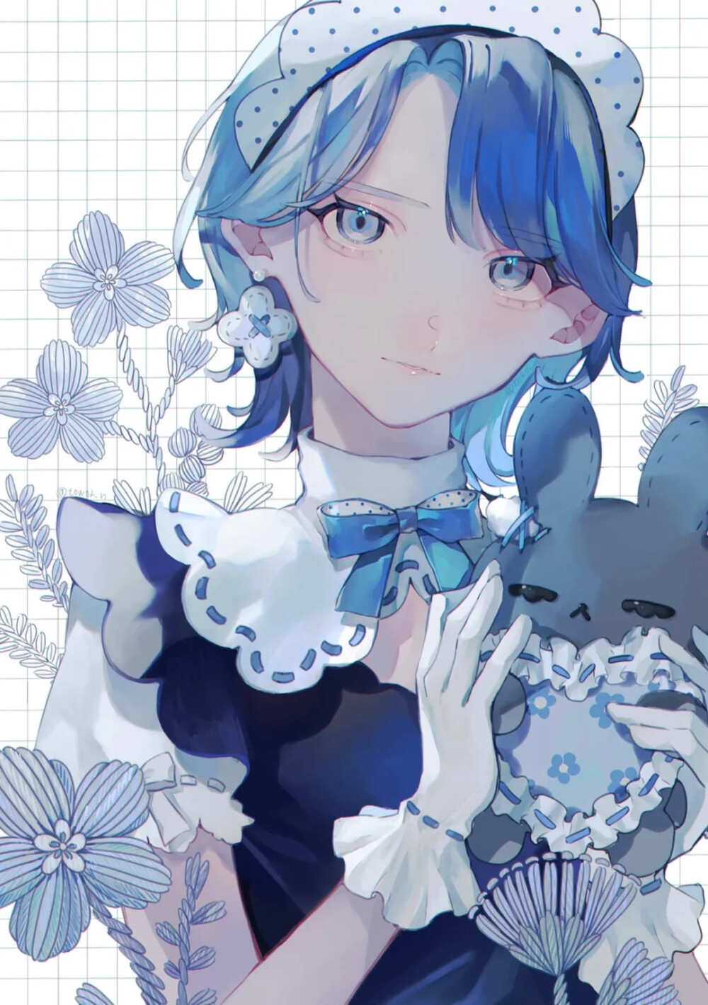 犹抱琵琶半遮面,晶莹剔透的妹子 插画师:猫目トヲル