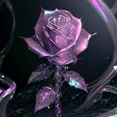 水晶玫瑰背景图 