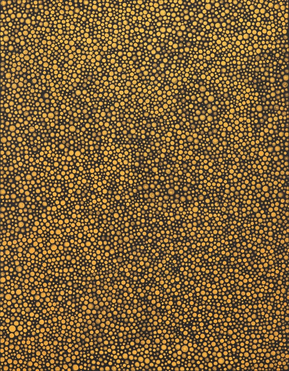 草间弥生《金色积累（1）》，亚克力、画布，117×91cm，1999年，估价：800万-1200万港元，12月1日“二十世纪及当代艺术”晚间拍卖