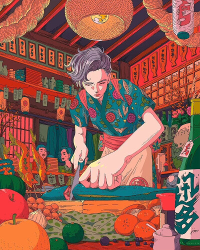 配色鉴赏
| imamura_illustration 