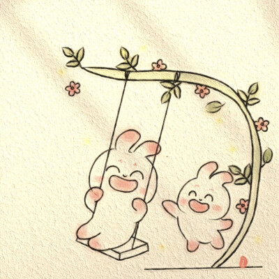 动漫头像 可爱 兔子 萌宠 （画师不详 出处不详）