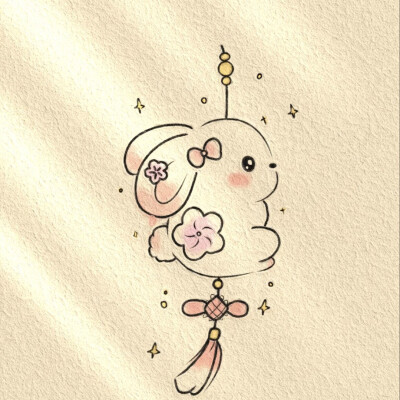 动漫头像 可爱 兔子 萌宠 （画师不详 出处不详）