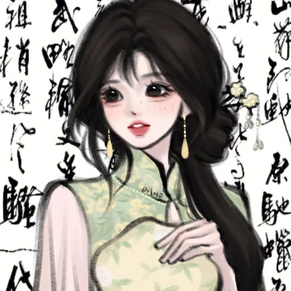 新中式风女生漫头
