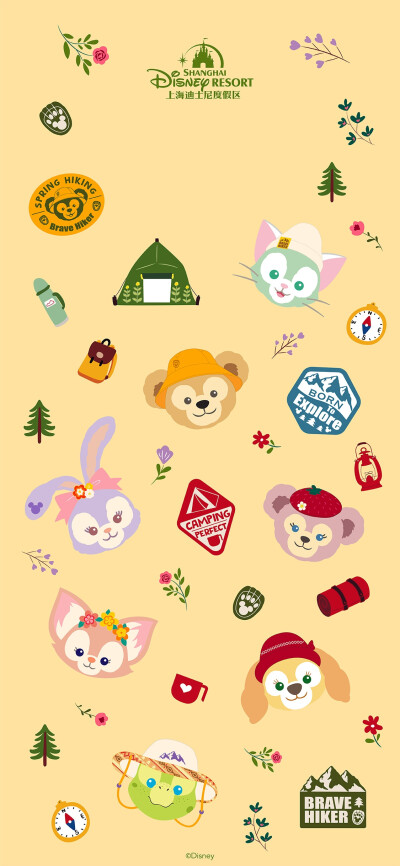 上海迪士尼春日系列 达菲雪莉玫星黛露托尼可琦安olu玲娜贝儿