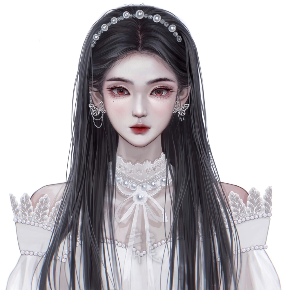 手绘女头
