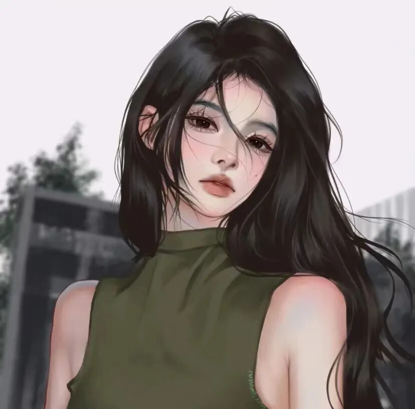 手绘女头