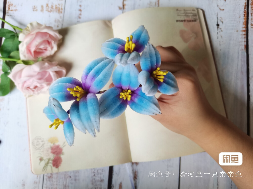 非遗绒花发簪