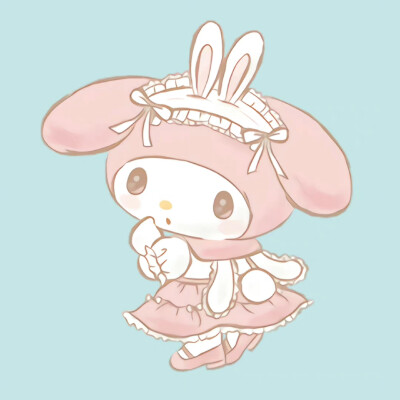 三丽鸥大萌星的兔子装扮