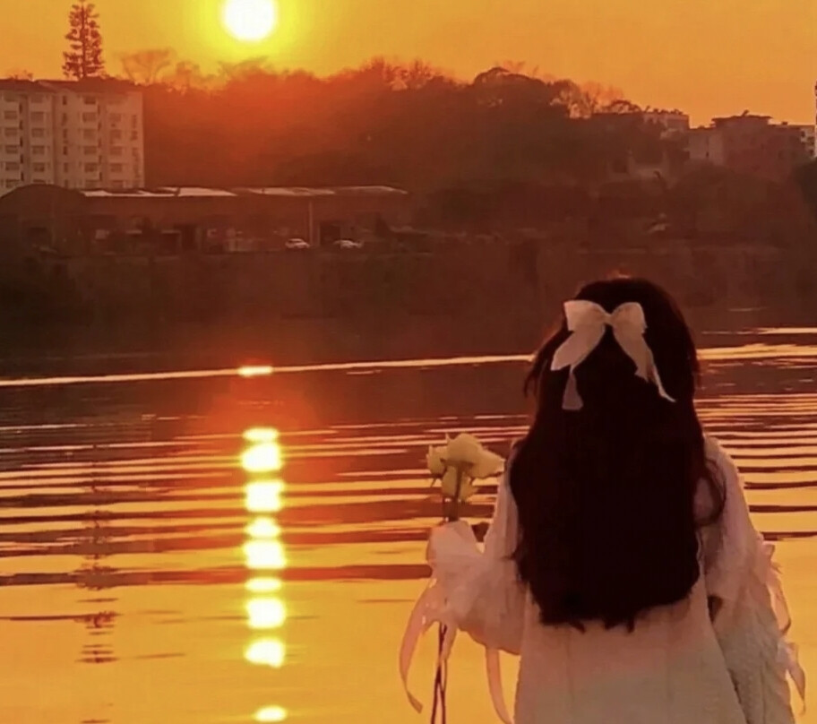 夕阳唯美头像