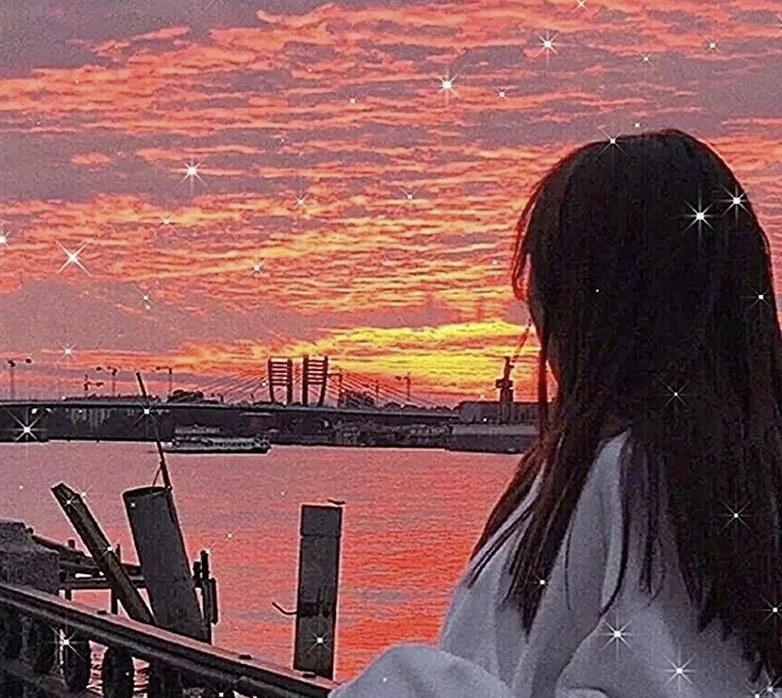 夕阳唯美头像