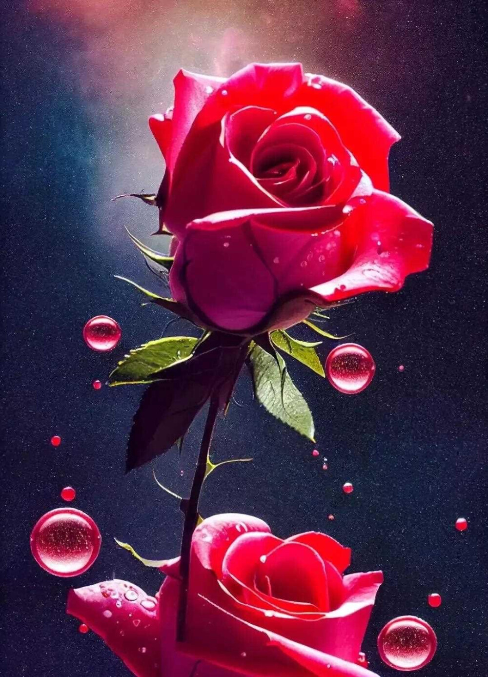 荧光玫瑰壁纸图片