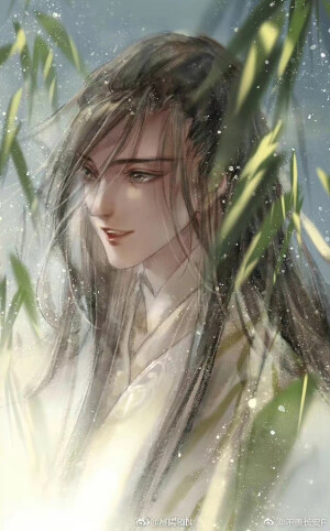 《魔道祖师》蓝忘机＆魏无羡
图源微博：不羡长安F
画师：長陽_拔罐好友想来他也不会怪我