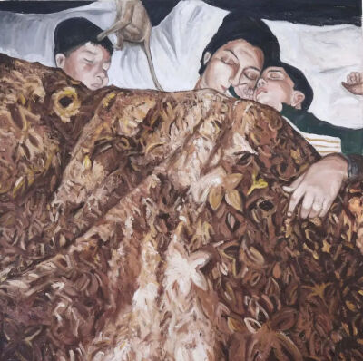 拉加夫·巴巴尔《记忆是永久的奢侈》，布面油画，101.5×101.5cm，2020年，成交价：31.9万美元