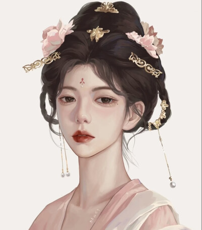 古风女 古典美 （画师不详 出处不详 侵权删）