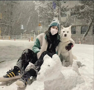 头像|冬日头像雪人雪地可爱氛围感雪天