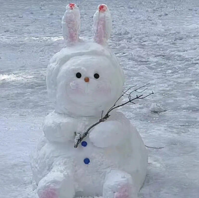 头像|冬日头像雪人雪地可爱氛围感雪天