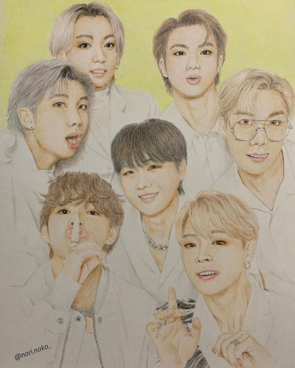 bts 手绘,搜图不易,留图请点赞,专辑内所有图片均有才阿米所绘,我只是