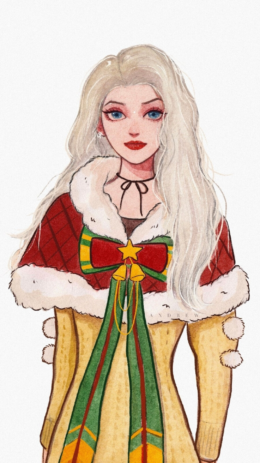 迪士尼公主圣诞装扮
画师:陈川儿Andrew