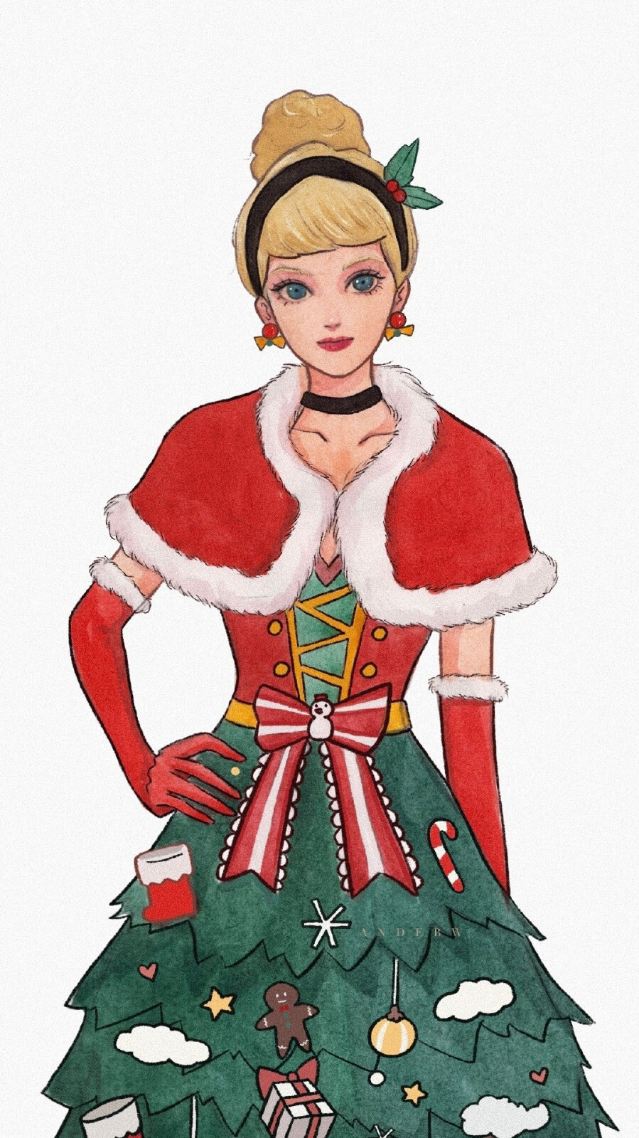 迪士尼公主圣诞装扮
画师:陈川儿Andrew