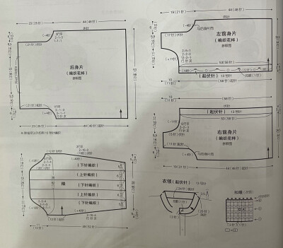 分享一款男士段染开衫毛衣编织图解，喜欢的姐妹们快织起来呀！