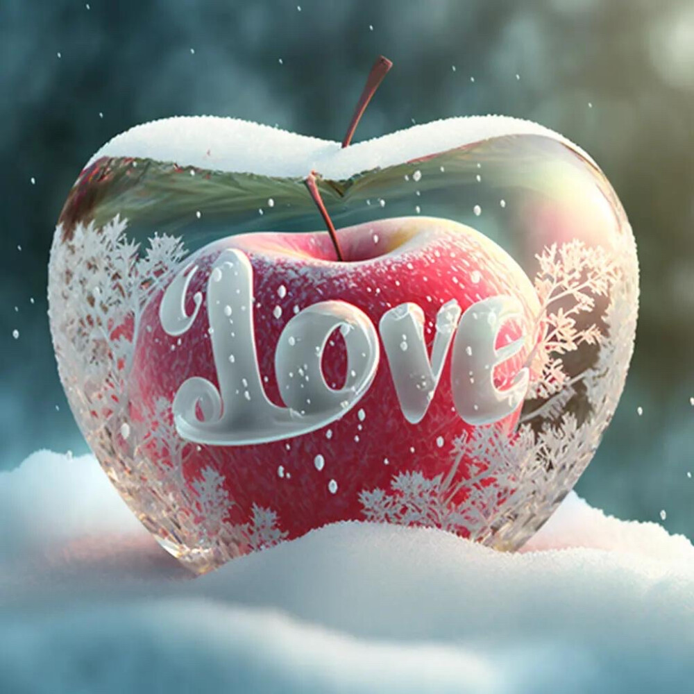 浪漫的冰雪苹果 