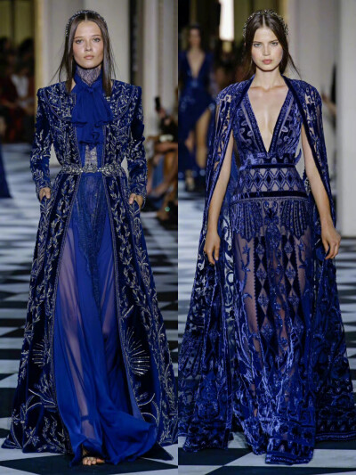 Zuhair Murad 2018秋冬定制系列
典雅奢华的巴洛克宫廷风格是Zuhair Murad的标志之一，作为高定界的扛把Zuhair Murad每年的作品都不会让人失望。本季灵感来源于圣彼得堡，运用了大量花卉和蔓藤花纹的图案，花纹颜色倾…