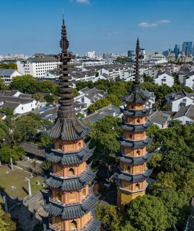 苏州 罗汉院 双塔