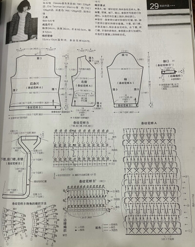 分享一款开衫外套分享给大家哦！看下图图解学习编织出来吧，你懂大家可以评论问我哦！