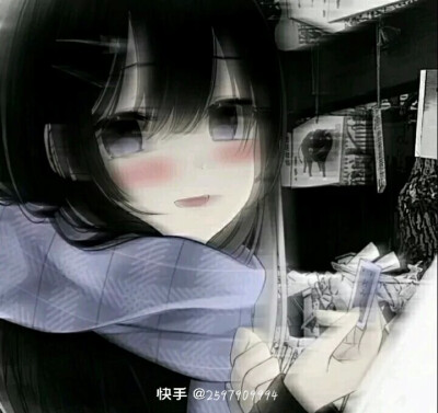 动漫模糊高冷头像。