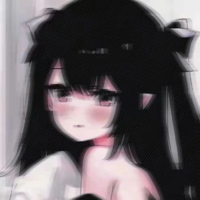 动漫模糊高冷头像。