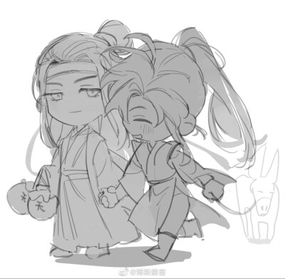 《魔道祖师》蓝忘机＆魏无羡
图源微博：博斯藤壶