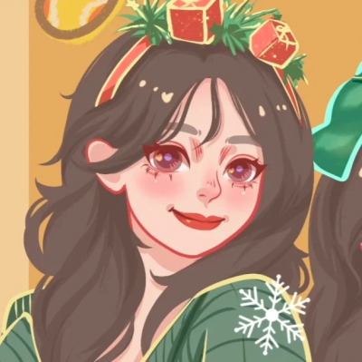 鸭鸭绘画风格头像圣诞节新年图头像