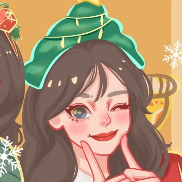 鸭鸭绘画风格头像圣诞节新年图头像