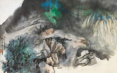 张大千《雨后山润》，纸本镜心，62×97.5cm，1966年，估价：300万-400万元人民币