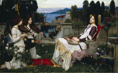 圣西希里亚（Saint Cecilia）
约翰·威廉姆·沃特豪斯1895
名称：圣西希里亚
英文名称：Saint Cecilia
创作者：约翰·威廉姆·沃特豪斯
创作日期：1895
实际尺寸：123 x 200 cm
类别：情境
材质：布面油画
位于：私人收…