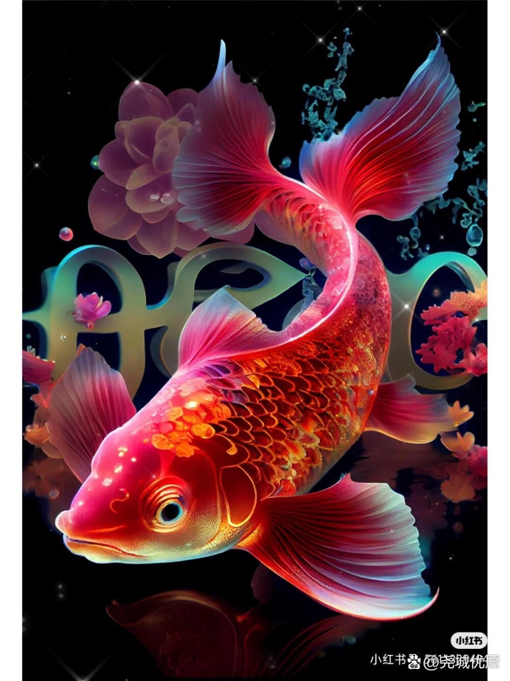 红色锦鲤 - 堆糖,美图壁纸兴趣社区