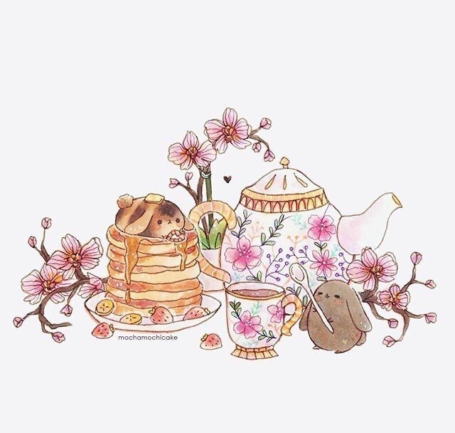 治愈系甜点插画作品