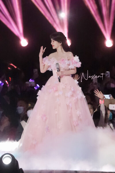 杨紫跨年晚会舞台照片