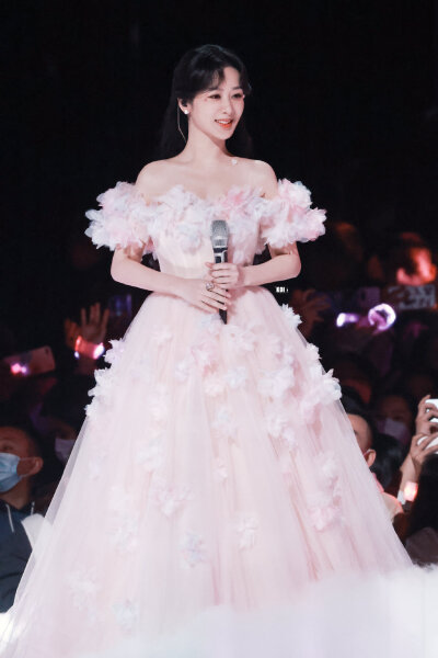 杨紫跨年晚会舞台照片