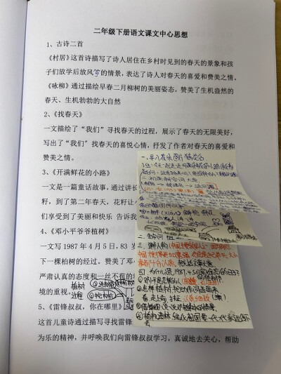 小学语文1-6年级课文逐篇中心思想总结??！
下午打印出来后，在重点课文旁边贴上便利贴做简案超级方便，需要的姐妹后台踢