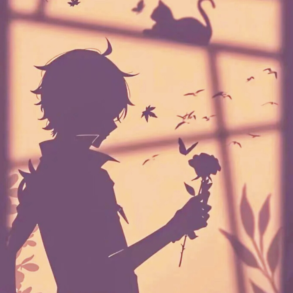 情侣头像光影头像影子头像情头画师不详出处不详侵权删