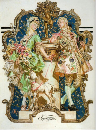 20世纪初最杰出的德裔美国插画家J.C.Leyendecker，古典宏伟的画中世界。 ​​​