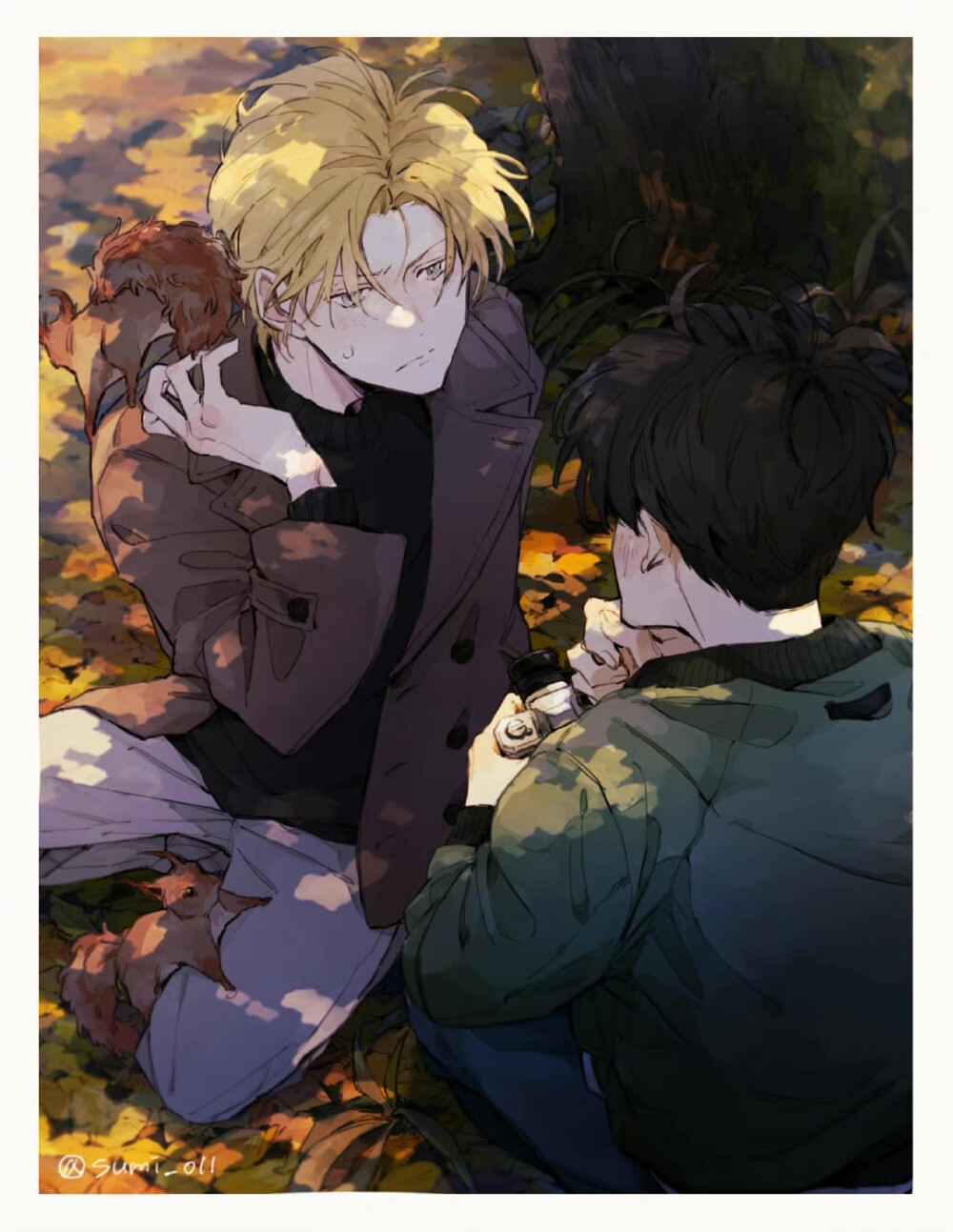 #BANANA FISH# 是一些属于亚修和英二的回忆[苦涩].twi：sumi__011 #a英# ????