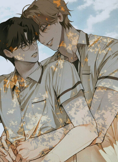 应该是——OC联动(原谅我词语匮乏哈哈哈哈
原OC(P2往后)：HHAET2
(太太是懂得踩我xp的[doge]
联动绘P1：NAK1_00
(这张氛围感好棒www[打call]
果然都小情侣都逃不过pocky play哈哈哈哈 ​​​