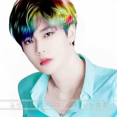 染色美图情侣头像四对绿色