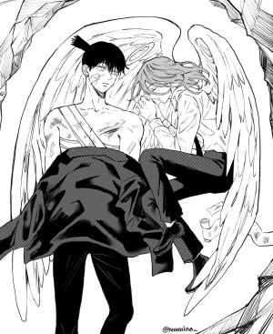 #电锯人# 早川秋x天使恶魔。好磕！
（twitter：mmmiaa__) ​​​