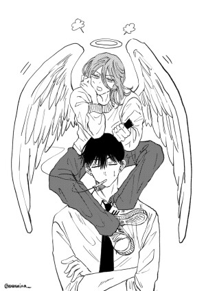 #电锯人# 早川秋x天使恶魔。好磕！
（twitter：mmmiaa__) ​​​